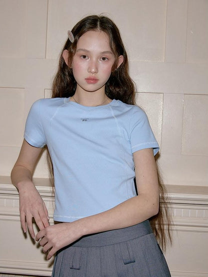 NAPSNAPS Cropped Contrast Topstitch Slim Women&