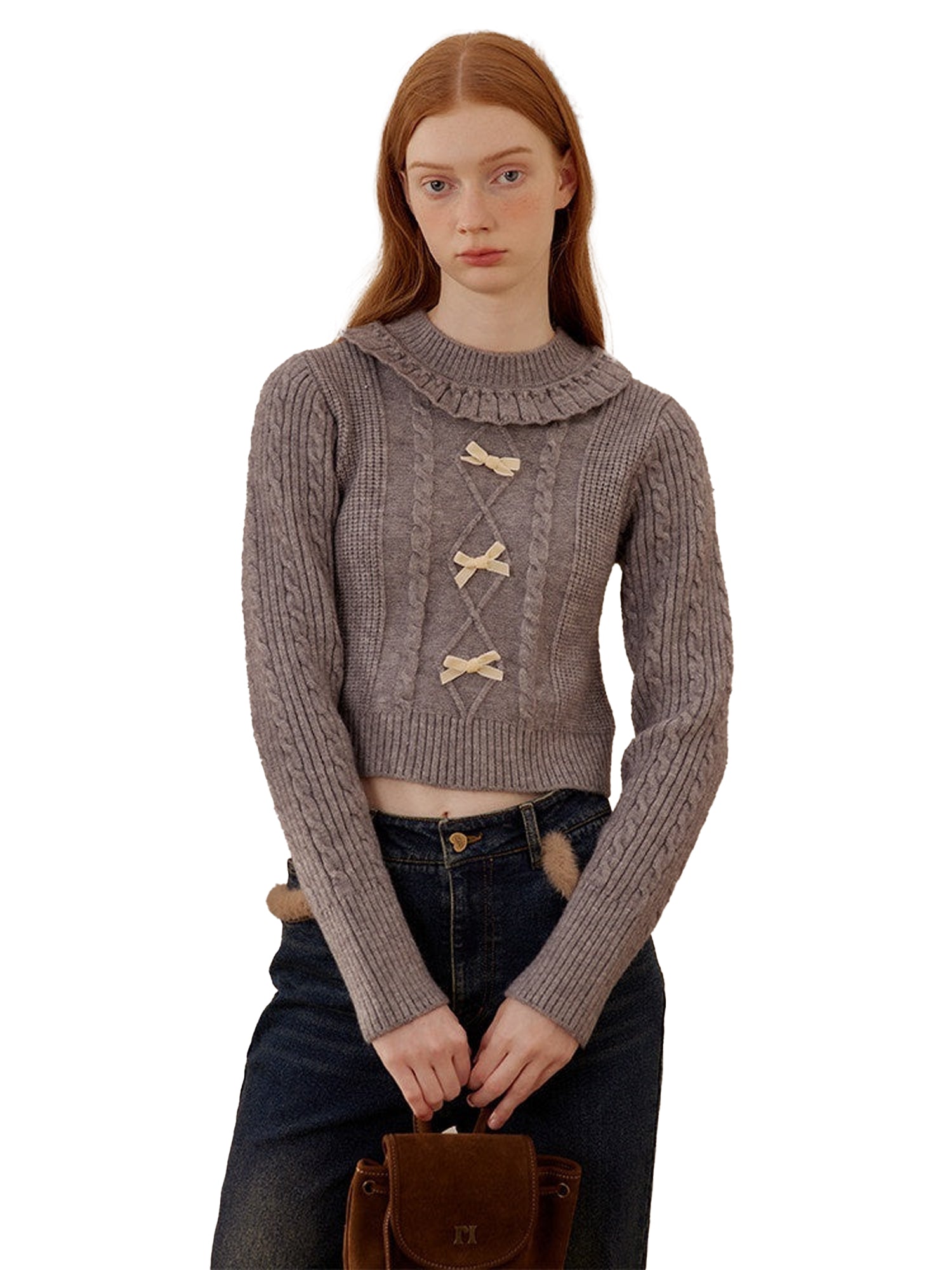 NAPSNAPS_Cropped_Doll_Collar_Bow_Slim_Fit_Women&