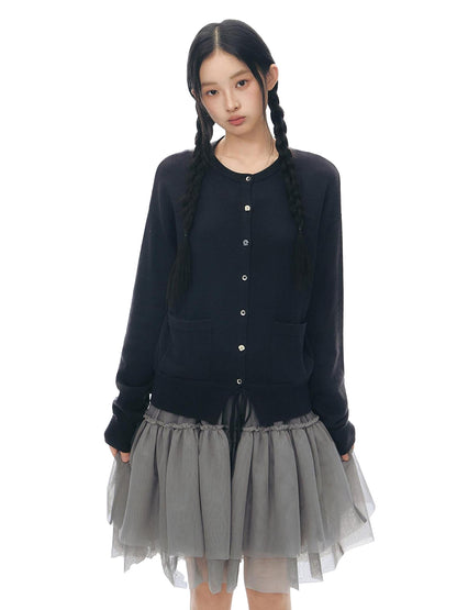 NAPSNAPS Cropped Drawstring Relaxed Knit Women&