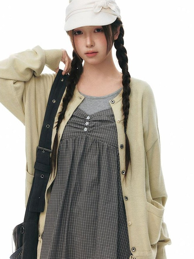 NAPSNAPS Cropped Drawstring Relaxed Knit Women&