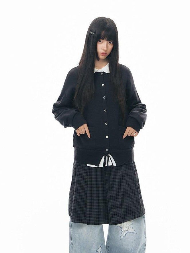 NAPSNAPS Cropped Drawstring Relaxed Knit Women&