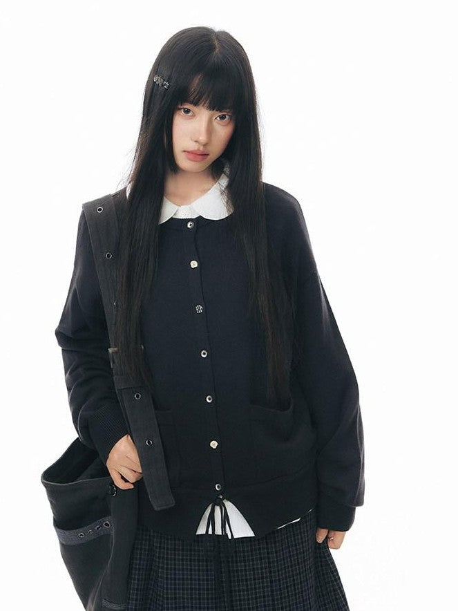 NAPSNAPS Cropped Drawstring Relaxed Knit Women&