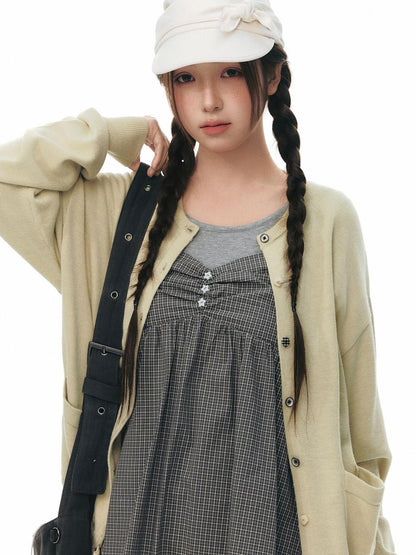 NAPSNAPS Cropped Drawstring Relaxed Knit Women&