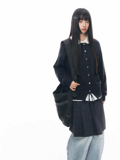 NAPSNAPS Cropped Drawstring Relaxed Knit Women&
