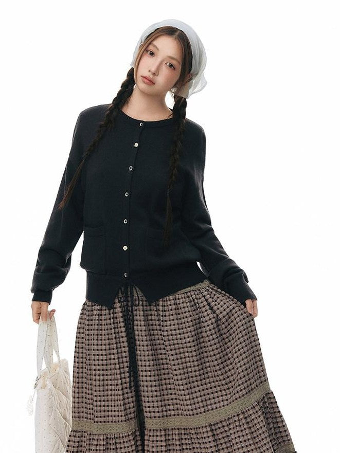 NAPSNAPS Cropped Drawstring Relaxed Knit Women&