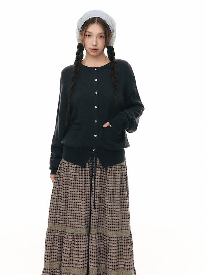 NAPSNAPS Cropped Drawstring Relaxed Knit Women&