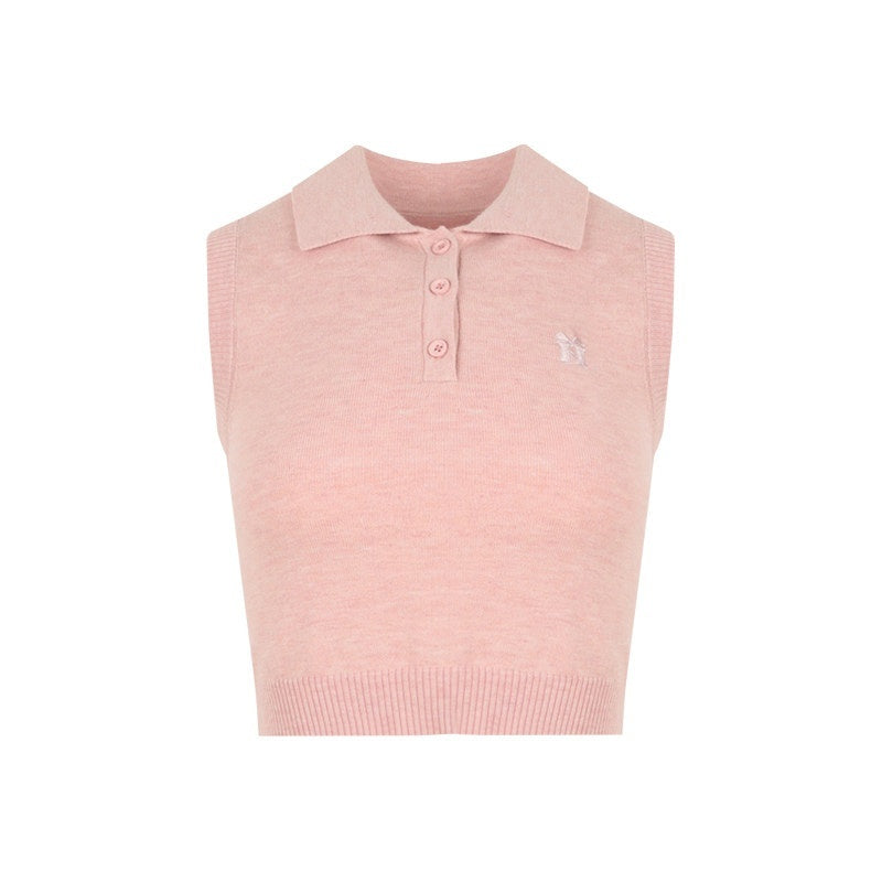 NAPSNAPS_Cropped_Round_Neck_Buttoned_Polo_Knit_Women&