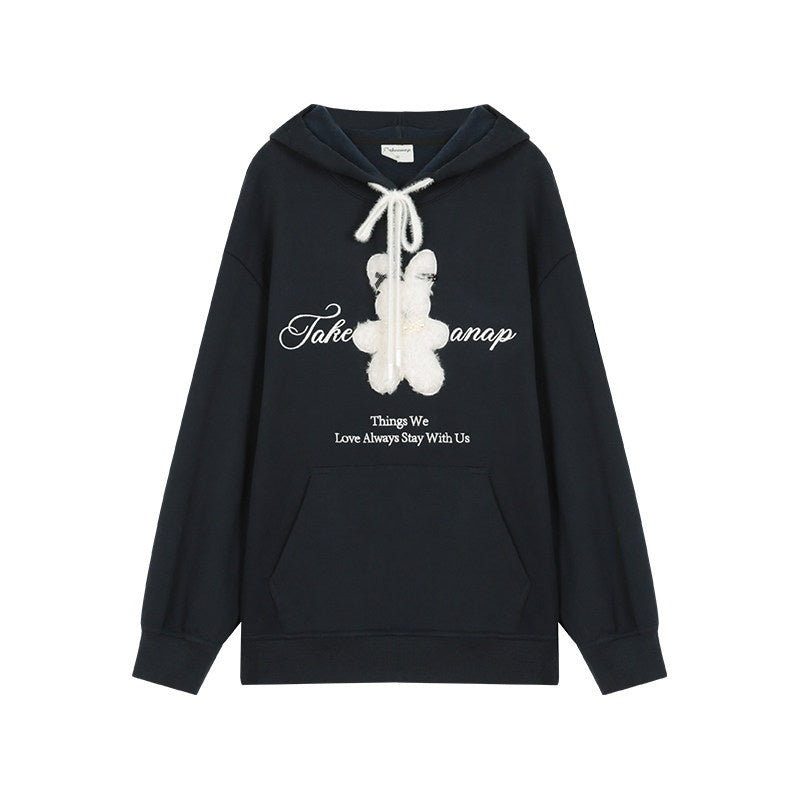 NAPSNAPS_Cute_Rabbit_Applique_Fleece_Kangaroo_Pocket_Women&