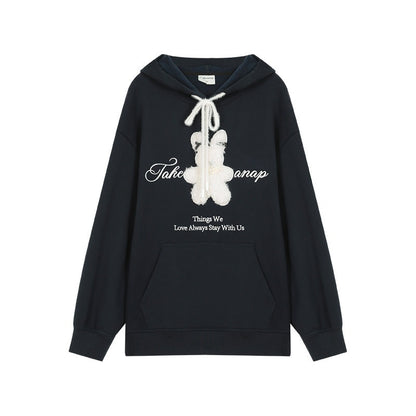 NAPSNAPS_Cute_Rabbit_Applique_Fleece_Kangaroo_Pocket_Women&