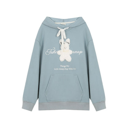 NAPSNAPS_Cute_Rabbit_Applique_Fleece_Kangaroo_Pocket_Women&