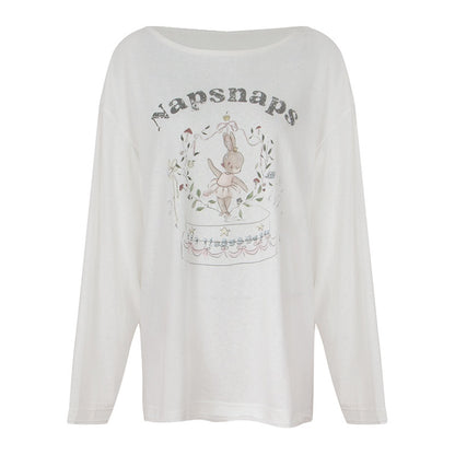 NAPSNAPS_Cute_Rabbit_Print_Loose_Crewneck_Women&