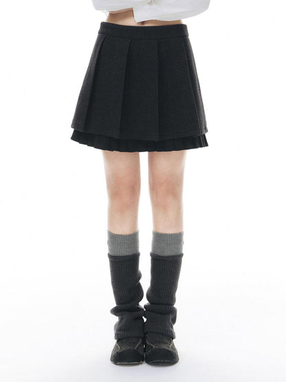NAPSNAPS Dark Gray Ruffle Hem Patchwork College Women&