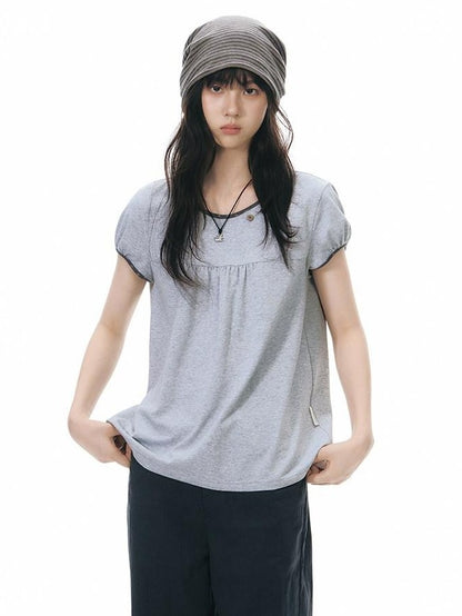 NAPSNAPS Deep Blue Split Pinch Pleat Button Slit Low Waist Women&