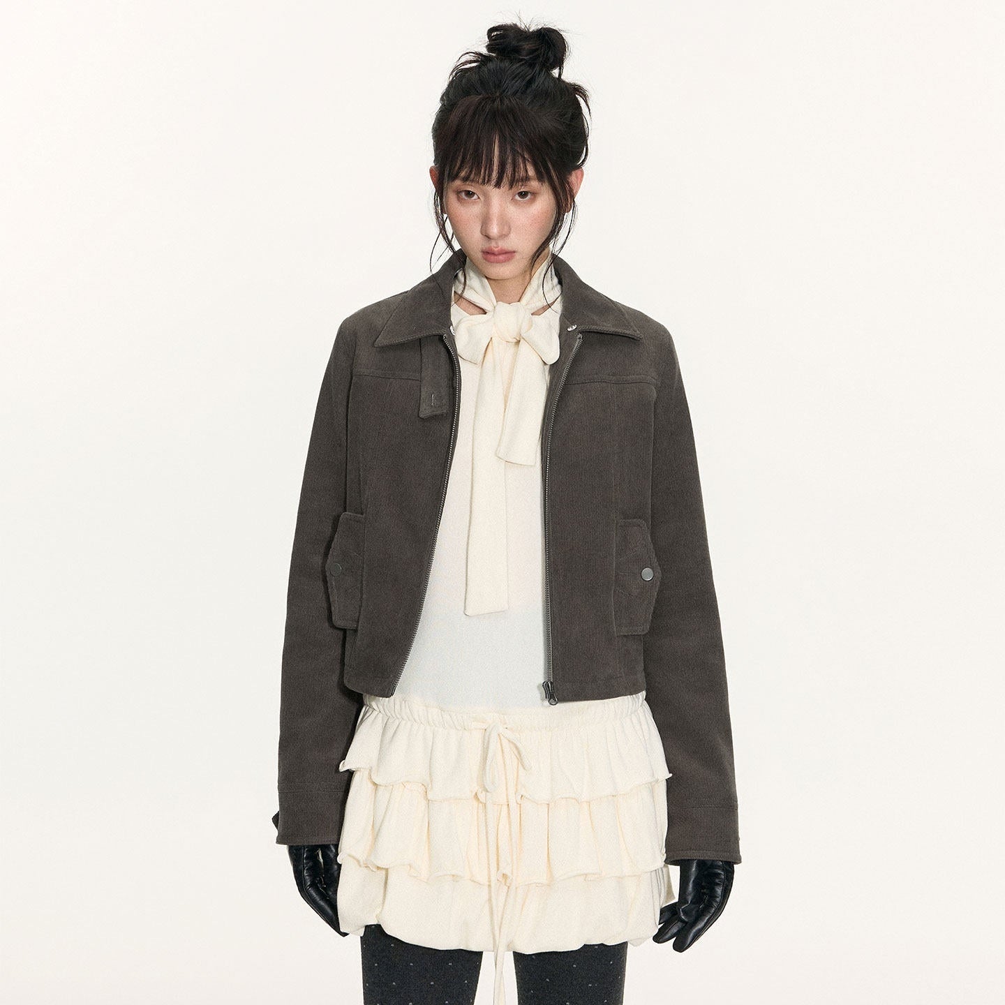 NAPSNAPS_Detachable_Fur_Collar_Patchwork_Zipper_Women&