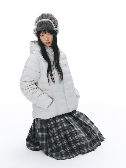 NAPSNAPS Detachable Sleeve Hooded Ribbed Women&