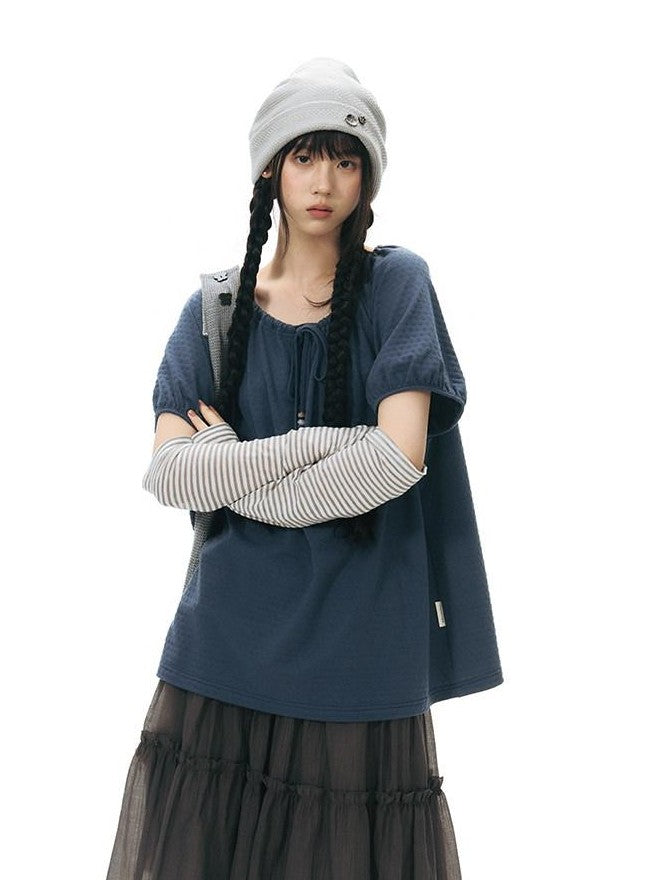 NAPSNAPS Detachable Sleeves Drawstring Women&
