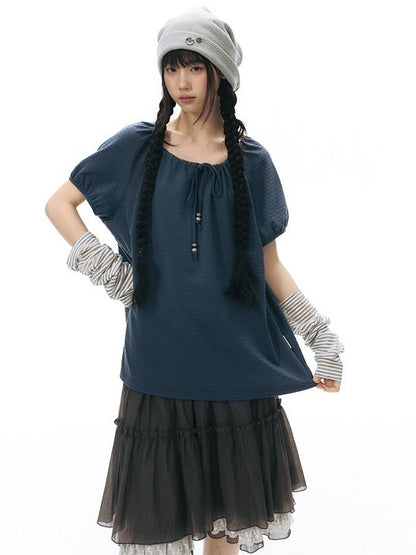 NAPSNAPS Detachable Sleeves Drawstring Women&