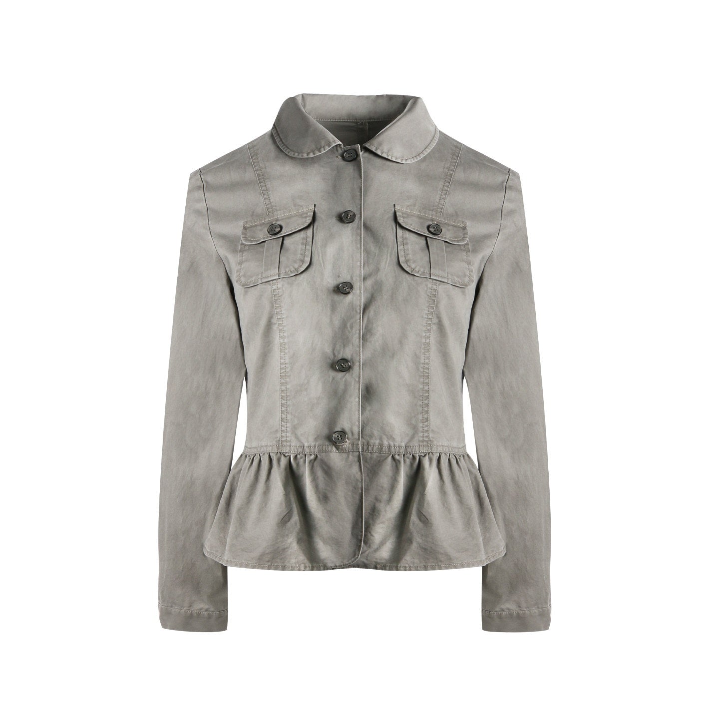 NAPSNAPS_Distressed_Washed_Ruffle_Doll_Collar_Utility_Fitted_Women&