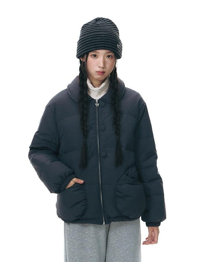 NAPSNAPS Doll Collar Arc Pocket Short Women&
