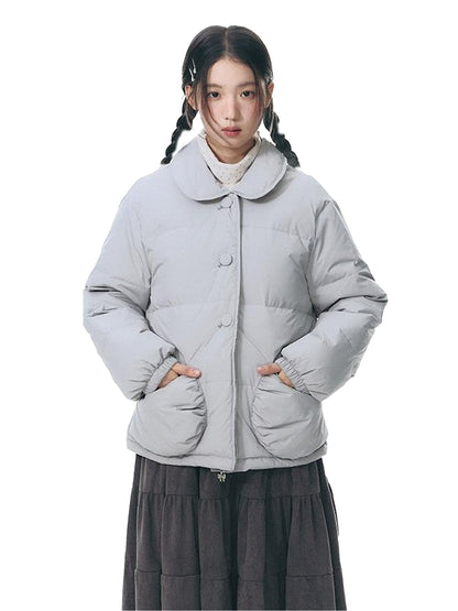 NAPSNAPS Doll Collar Arc Pocket Short Women&