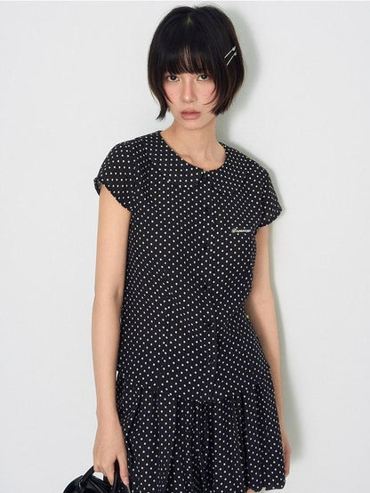 NAPSNAPS Doll Collar Embroidered Polka Dot Women&