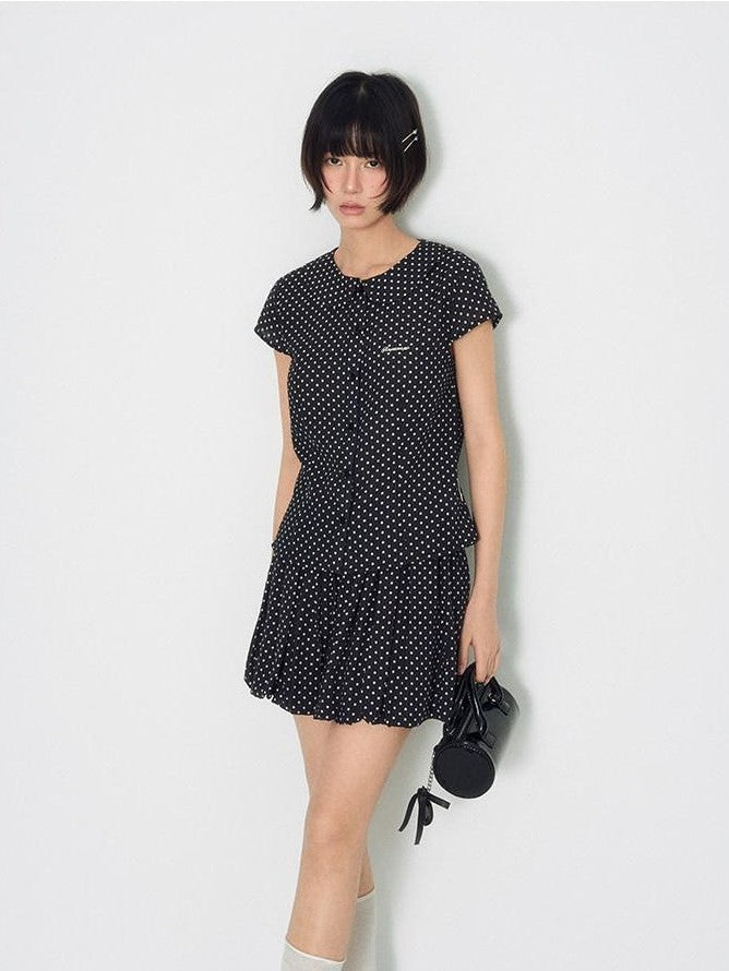 NAPSNAPS Doll Collar Embroidered Polka Dot Women&