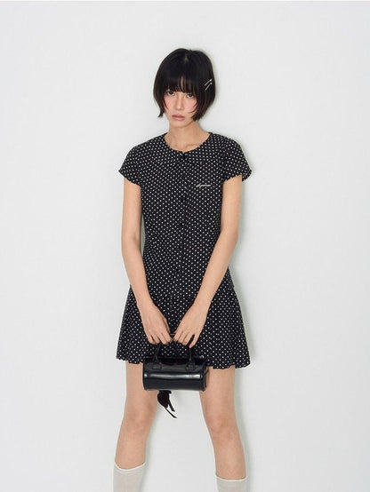 NAPSNAPS Doll Collar Embroidered Polka Dot Women&
