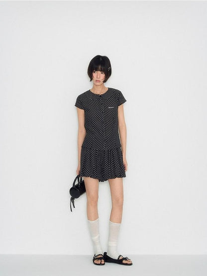 NAPSNAPS Doll Collar Embroidered Polka Dot Women&
