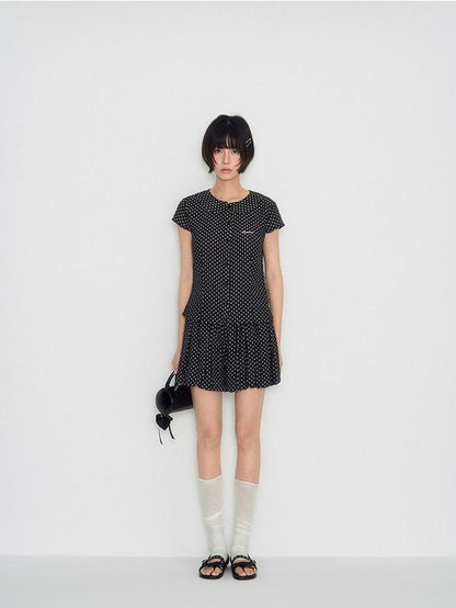 NAPSNAPS Doll Collar Embroidered Polka Dot Women&