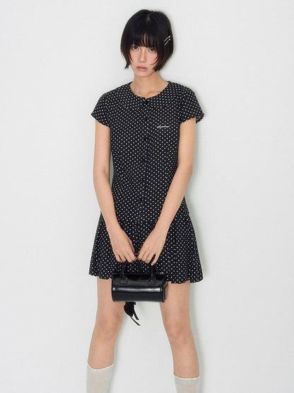 NAPSNAPS Doll Collar Embroidered Polka Dot Women&