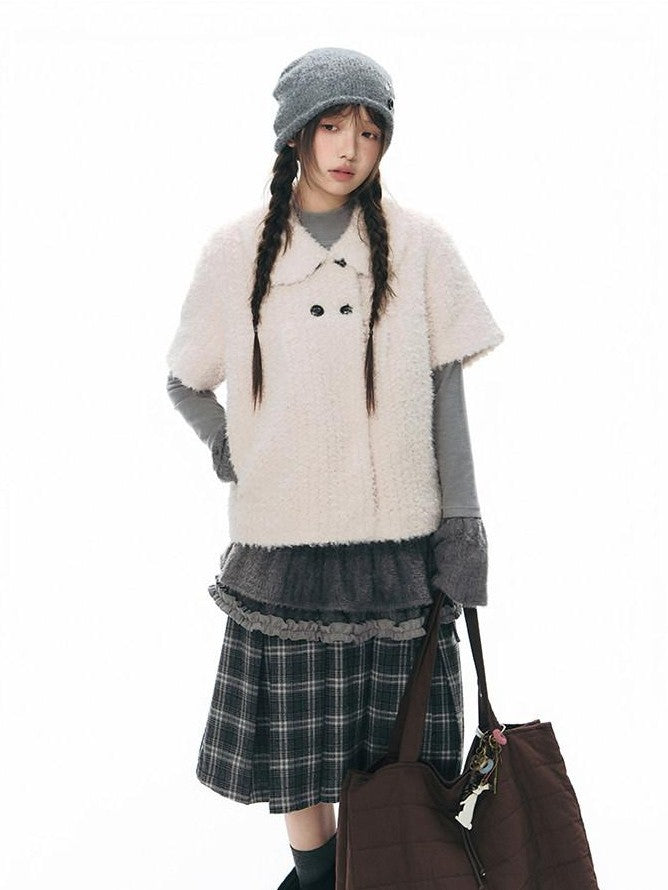 NAPSNAPS Doll Collar Patchwork Women&