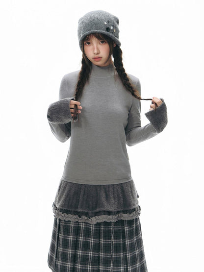 NAPSNAPS Doll Collar Patchwork Women&