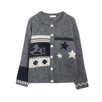 NAPSNAPS_Doll_Collar_Rocking_Horse_Jacquard_Patchwork_Women&