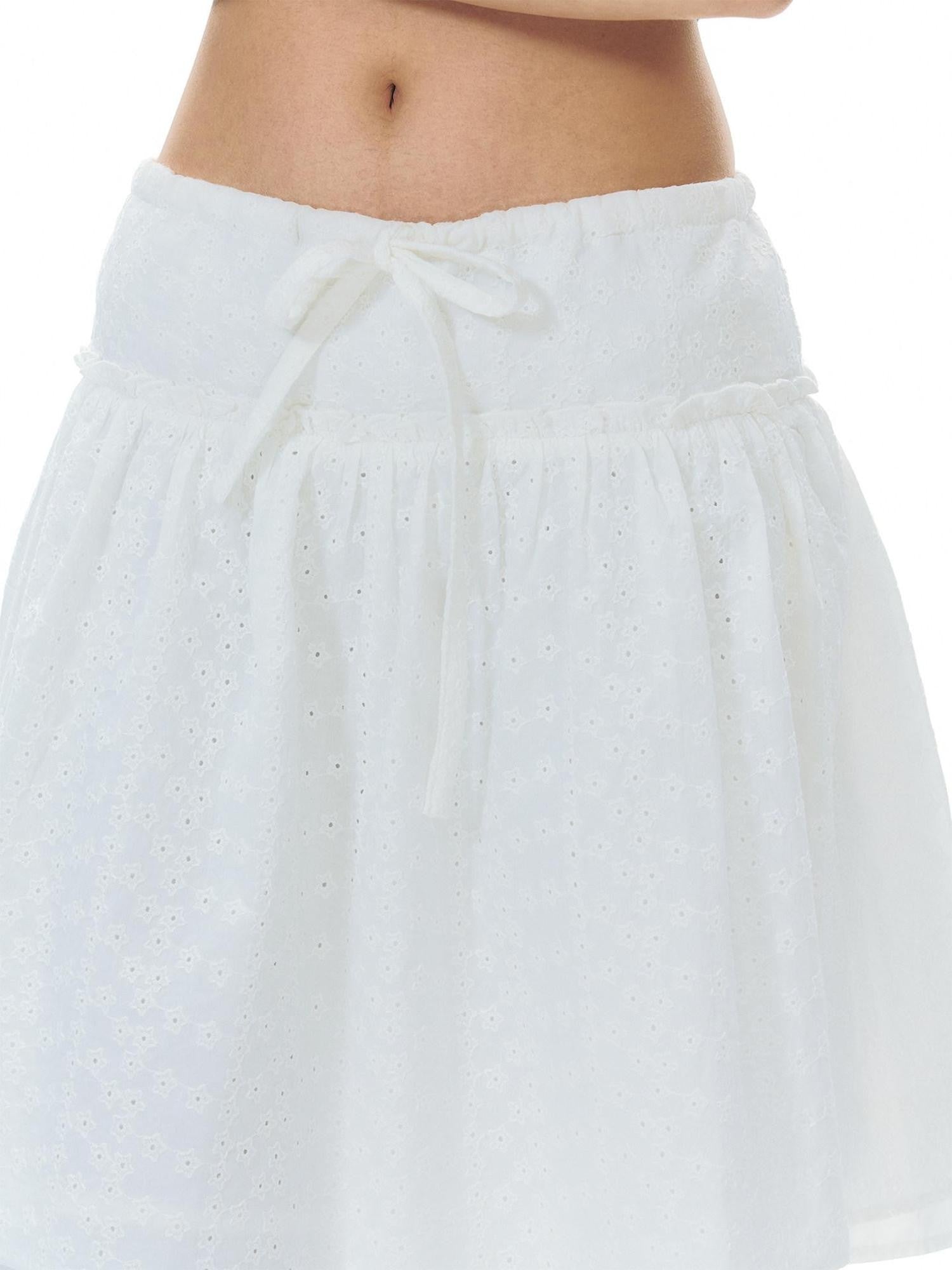 NAPSNAPS Double Layer Pleated Drawstring A Line Women&