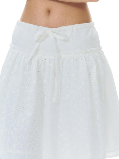 NAPSNAPS Double Layer Pleated Drawstring A Line Women&
