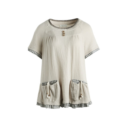NAPSNAPS_Embroidered_Patchwork_Loose_Raglan_Crewneck_Women&