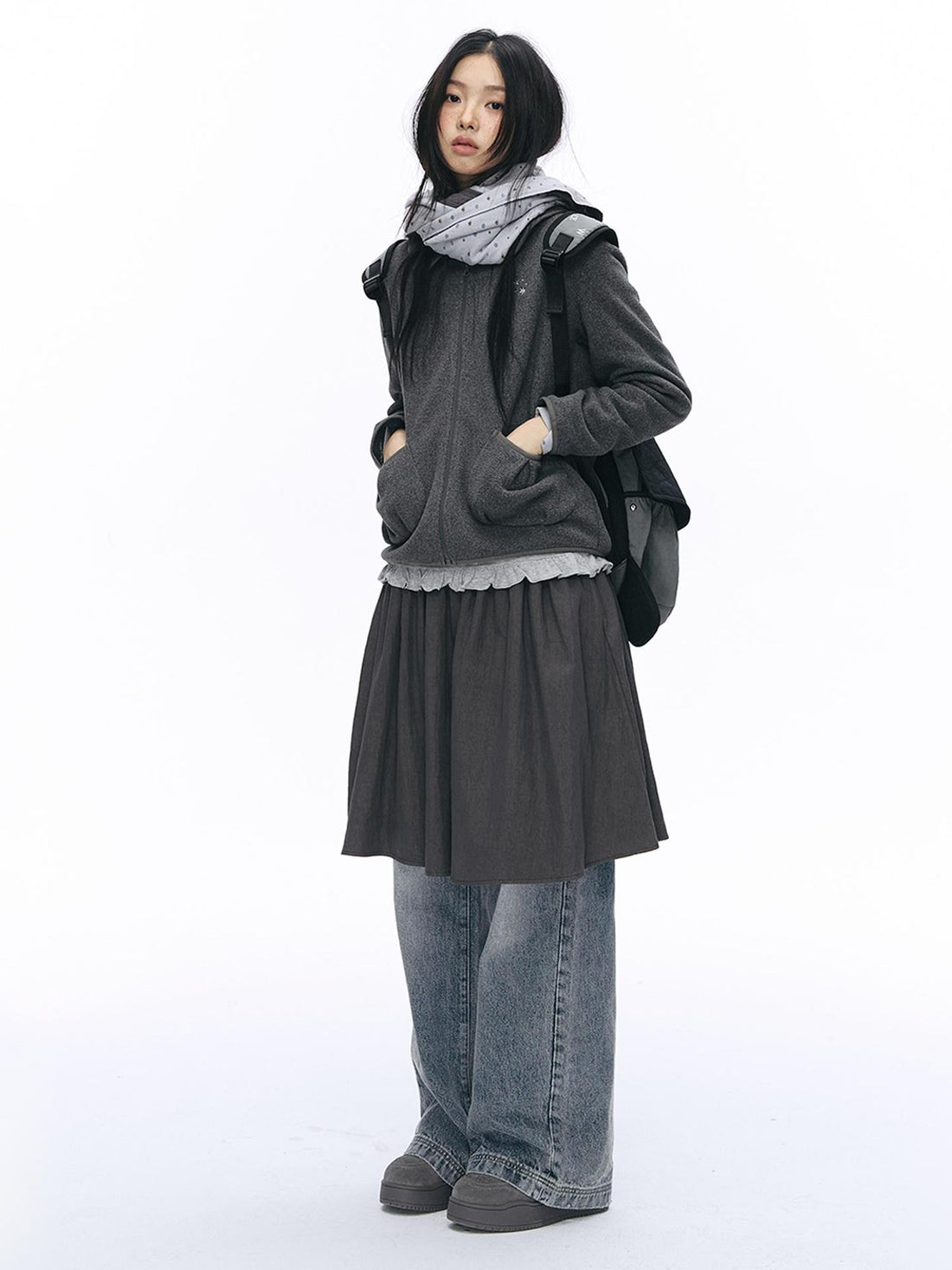 NAPSNAPS Embroidered Washed Distressed Low Rise Women&