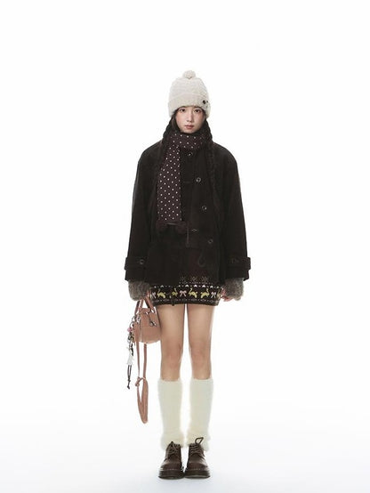 NAPSNAPS Fair Isle Bunny Knit Cardigan Women&