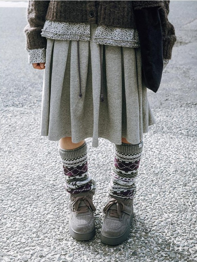 NAPSNAPS Fair Isle Jacquard Chunky Knit Wool Women&