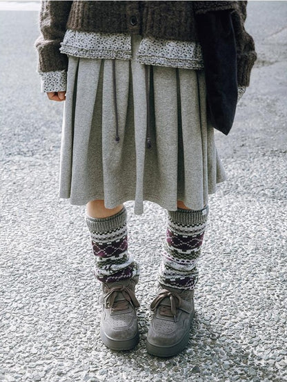 NAPSNAPS Fair Isle Jacquard Chunky Knit Wool Women&