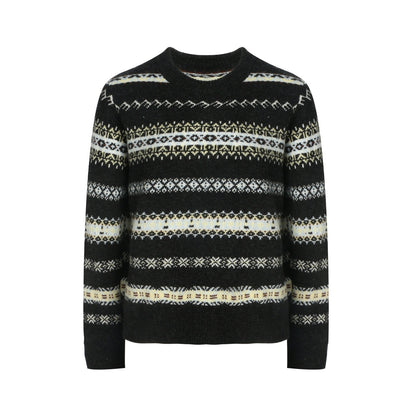 NAPSNAPS_Fair_Isle_Jacquard_Striped_Round_Neck_Fitted_Women&