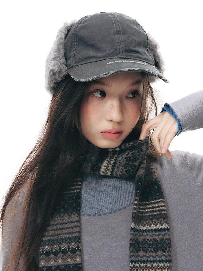 NAPSNAPS Fair Isle Patchwork Knit Slim Crewneck Women&