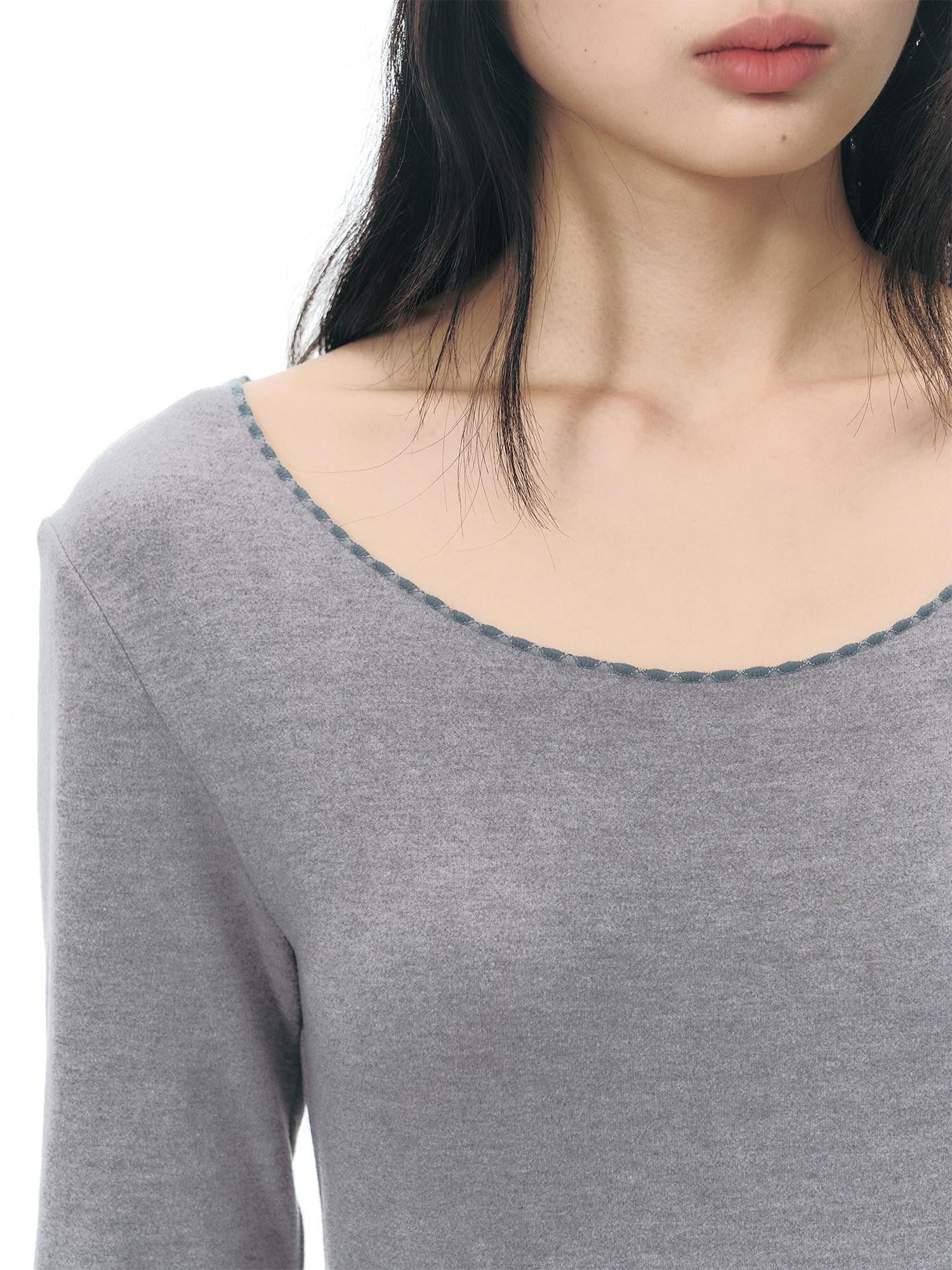 NAPSNAPS Fair Isle Patchwork Knit Slim Crewneck Women&