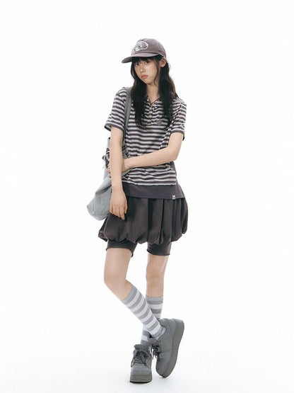 NAPSNAPS Faux Two Piece Bubble Skirt Knit Women&
