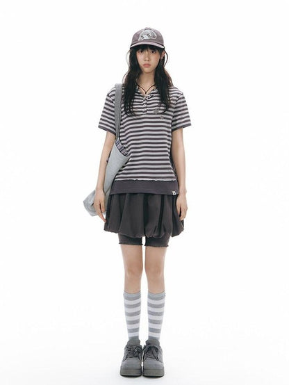 NAPSNAPS Faux Two Piece Bubble Skirt Knit Women&