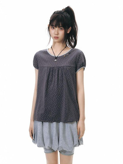 NAPSNAPS Faux Two Piece Bubble Skirt Knit Women&