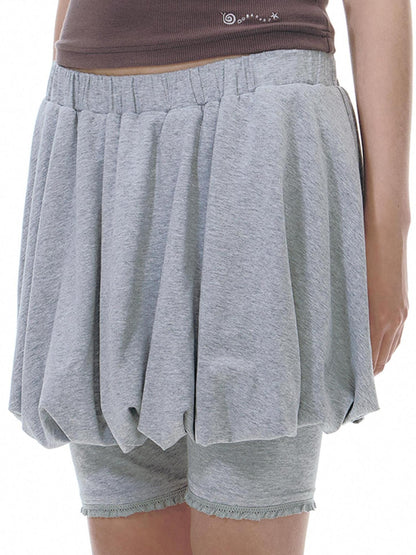 NAPSNAPS Faux Two Piece Bubble Skirt Knit Women&