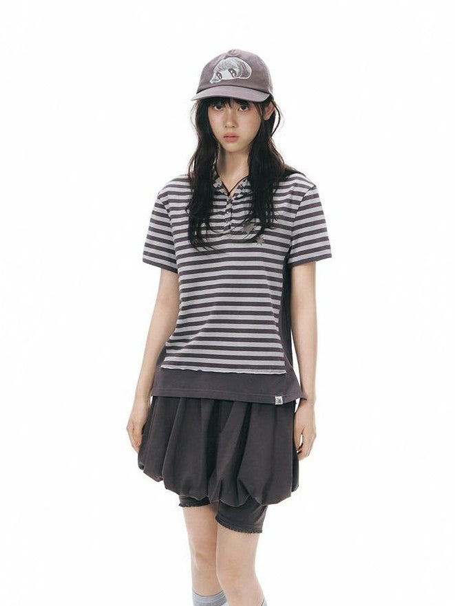 NAPSNAPS Faux Two Piece Bubble Skirt Knit Women&