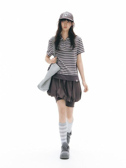 NAPSNAPS Faux Two Piece Bubble Skirt Knit Women&