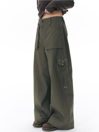 NAPSNAPS Five Star Embroidered Low Rise Wide Leg Women&